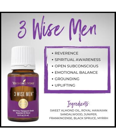 Young Living 3 Wise Men Essential Oil Blend - 15ml for Peaceful Sleep & Relaxation | Aromatherapy with Almond Oil - Buy Online on GoSupps.com