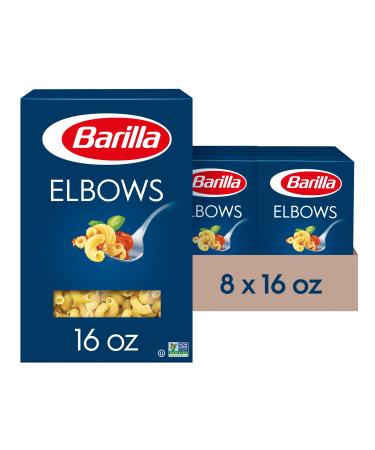 Barilla Elbows Pasta, 16 oz. Box (Pack of 8) - Non-GMO Pasta Made with Durum Wheat Semolina - Italy's #1 Pasta Brand - Kosher Certified Pasta Elbows 16oz 8 Pack