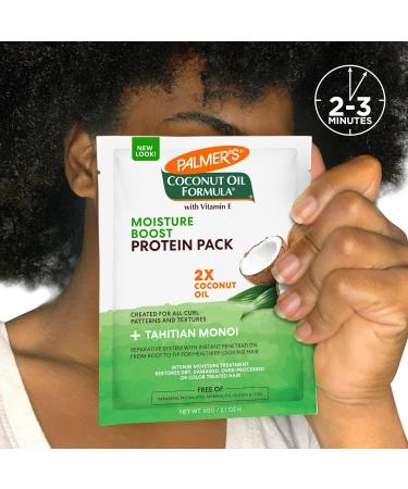 Palmers Coconut Oil Deep Conditioning Protein Pack - 4 x 2.1 Oz | Hydrate & Repair Hair - Buy Online on GoSupps.com