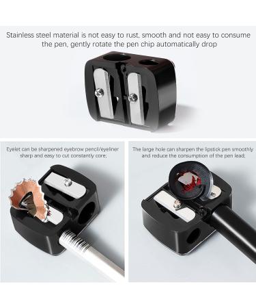 Dual Eyeliner & Eyebrow Pencil Sharpener - Multi-Sized Cosmetic Tool for Precise Makeup Application - Buy Online on GoSupps.com