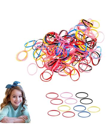 60Pcs Rubber Hair Ties Pain Free Ponytail Thickened Colored Rubber Hair Ties Candy Color