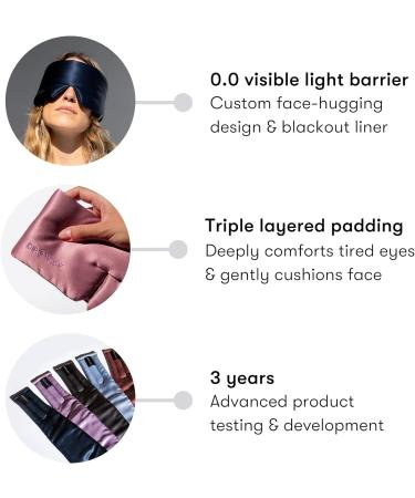 Drowsy Silk Sleeping Mask - Luxurious Padded Silk Cocoon for Complete Darkness | Moonlight Shadow | International Shipping - Buy Online on GoSupps.com