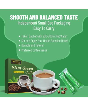 Premium Green Coffee with Ganoderma & Herbal Extracts - Energizing Instant Coffee Blend for Metabolism & Antioxidant Support 18 Sachets - Buy Online on GoSupps.com