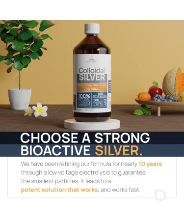Colloidal Silver 20 PPM 1000ml - Bio Active Hydrosol for Humans & Dogs | Natural & Carbon Neutral | 2 Ingredients | 1ml (Pack of 1) - Buy Online on GoSupps.com