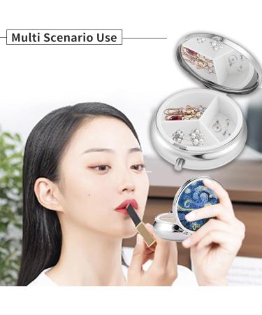 Portable 3-Compartment Pill Organizer | Decorative Metal Medicine Case - Set of 4 | Ideal Gift for Vitamins & Medications - Buy Online on GoSupps.com