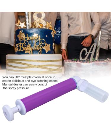 Tyenaza Manual Cake Duster Plastic Cake Coloring Sprayer Cake Coloring Tools Fit for Home Shop Baking Desserts Cupcakes Cookies Chocolates(Purple) - Buy Online on GoSupps.com