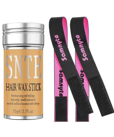 Lace Melting Band 2Pcs & Wax Stick for Hair Wigs Wig Elastic Band for Melting Lace Wig Bands for Keeping Wigs in Place Wig Wax Stick & Wig Band Accessories Lace Band for Wigs Edges - 3.5oz 2.80 Ounce (Pack of 1)