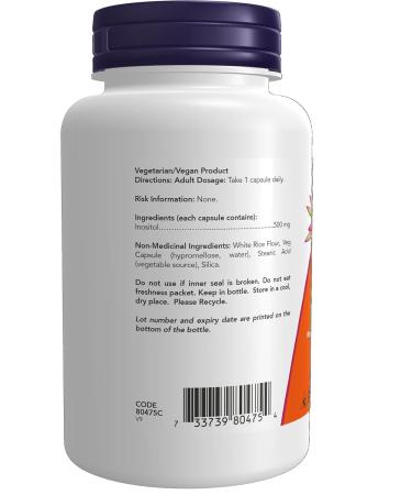 Now Inositol 500mg 100vcap - Buy Online on GoSupps.com