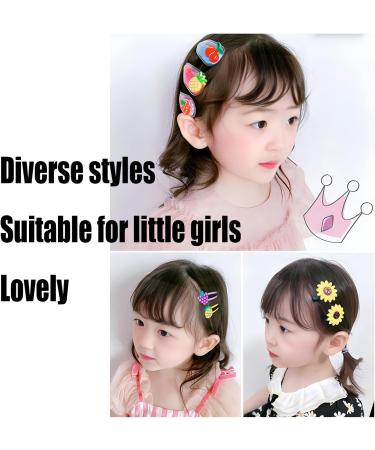 JYJLLM 14 pieces Different shapes Rainbow Hair Clips For Kids Cute Hair Accessories Colorful Flowers Hair Clips Hair Clips For Kids pink hair clips Birthday gift Christmas (Brown Bear) - Buy Online on GoSupps.com