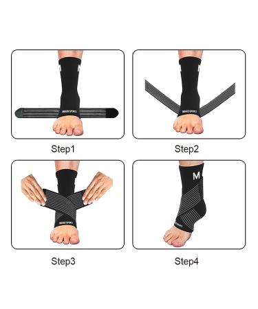 Maazo Ankle Brace for Women Men Youth - Sprained Ankle Support, Plantar Fasciitis Relief, Heel Pain Relief - Medium Size - Buy Online on GoSupps.com