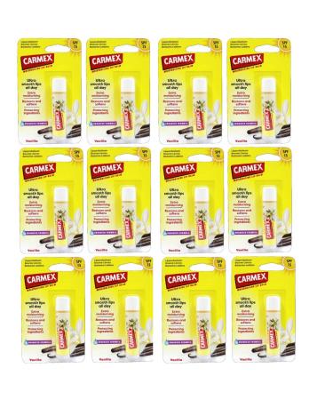 Carmex Carmex Vanilla Lip Balm Extra Moisturizing Spf 15 12 Units