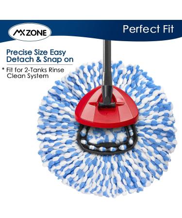 MXZONE 4 Pack Spin Mop Head Replacement for EasyWring RinseClean Mop - Microfiber Blue 4pcs - Buy Online on GoSupps.com