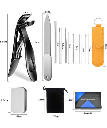 Toe Nail Clippers for Thick Nails Seniors Wide Jaw Opening Nail Clippers Ergonomic Toenail Clipper with Ear Cleaner Ear Wax Remover for Men Stainless Steel Ear Wax Removal Kit Fingernail Clippers - Buy Online on GoSupps.com