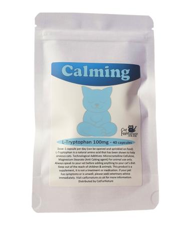 Calming L-Tryptophan (40 servings of 100mg) for Cats by Cat FurNature - Buy Online on GoSupps.com
