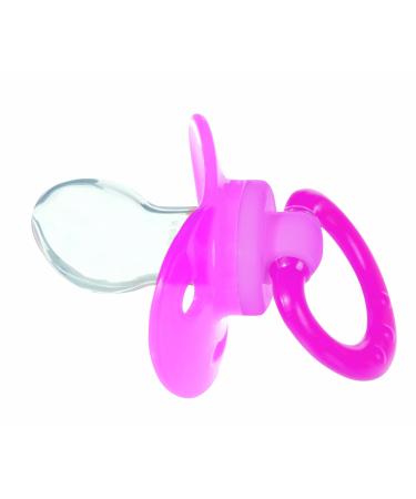 Tigex Physio pacifier silicone transparent colorful size 6-18 months for girls 2 pieces