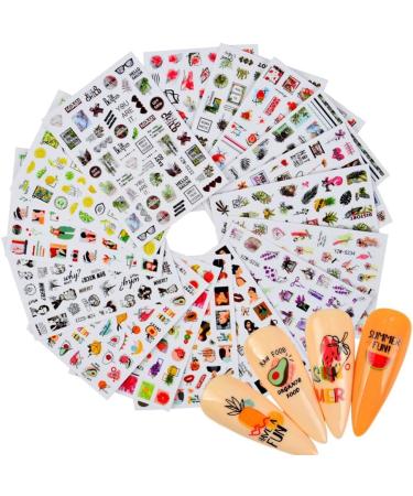 Love Designs Lemon Strawberry Banana Leaf Nail Stickers Manicure Decor Summer Fruit Adhesive Decals(YZW-S 223) - Buy Online on GoSupps.com