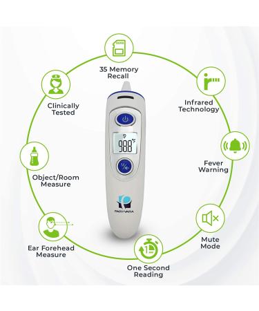 Shop Paryvara Digital Forehead and Ear Thermometer - Medical Grade Accuracy - Buy Online on GoSupps.com