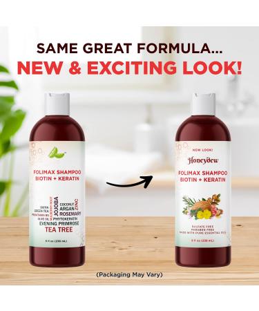 Folimax Biotin Shampoo for Thinning Hair - Volumizing Treatment for Men and Women | Keratin & Essential Oils for Damaged Hair & Volume - Buy Online on GoSupps.com