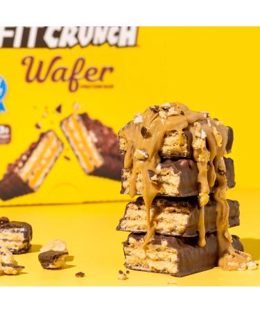 FITCRUNCH Wafer Protein Bars by Robert Irvine | 16g Protein 3g Sugar - 18 Chocolate Peanut Butter Bars | Buy Internationally - Buy Online on GoSupps.com