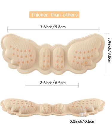 8PCS Beige Heel Cushion Pads for Loose Shoes - Adhesive Inserts for High Heels - Reusable Heel Guards Liners to Improve Shoe Fit - Buy Online on GoSupps.com