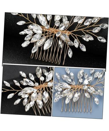 Didiseaon hair European and American headgear manual crystal modeling Accessories rhinestones Metal decorate Hair piece wedding bride comb accessories hairpin hair comb Miss - Buy Online on GoSupps.com