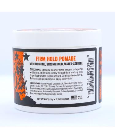 Floyd's 99 Firm Hold Pomade - Strong Hold Medium Shine Water Soluble - 4 oz | International Shipping Available - Buy Online on GoSupps.com