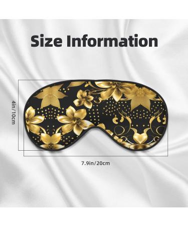 SSIMOO Black & Gold Floral Eye Mask - Ultra-Soft Light-Blocking for Comfort & Restful Sleep | International Shipping - Buy Online on GoSupps.com