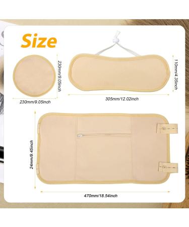 Massage Belt Castor Oil Set - Reusable Pack for Neck Belly & Breast - Leak-Proof TPU Rizinus Oil Pack (Khaki) - Buy Online on GoSupps.com