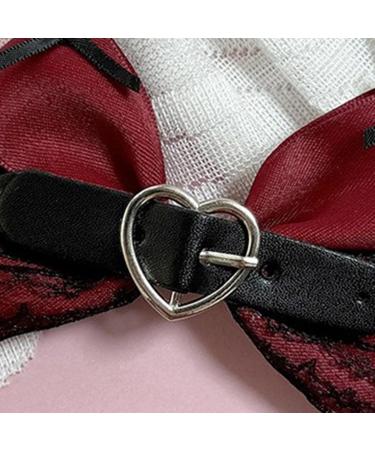 AJOIDR Lace Hair Clip Bow Balletcore Large Bow Heart Flat Clip Balletcore Hairpin Bow Elegant Hair Clip for Bunches Black - Buy Online on GoSupps.com