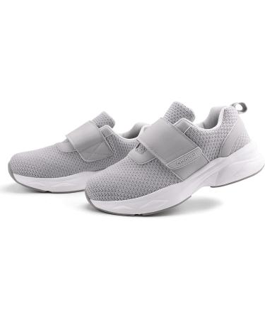 Ortho+rest Men Diabetic Shoes | Adjustable Strap Orthopedic Shoes | Breathable Plantar Fasciitis Walking Shoes - 10.5 Lt.grey - Buy Online on GoSupps.com