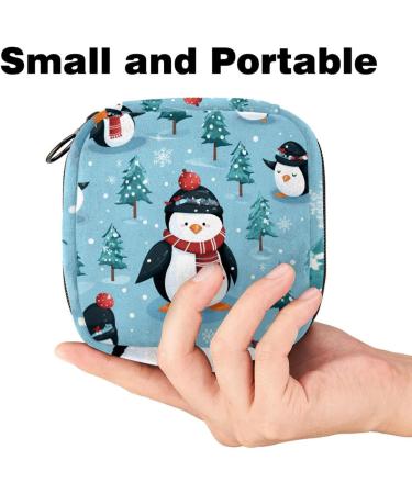 Women's Menstrual Cup Storage Bag - Travel Organizer with Christmas Snowman Pattern | Large Capacity Makeup & Bandage Holder (Pack of 1) - Buy Online on GoSupps.com