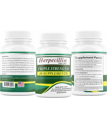 Herpecillin & Herpecillin Super Plus Cold Sore Genital & Shingles Outbreak Symptom Support - 150 Supplements - Buy Online on GoSupps.com