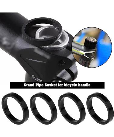 8Pcs Aluminum Alloy Headset Spacer Set for 25.4mm Stem Fork - Black | For MTB, BMX, and Mountain Bikes - Buy Online on GoSupps.com