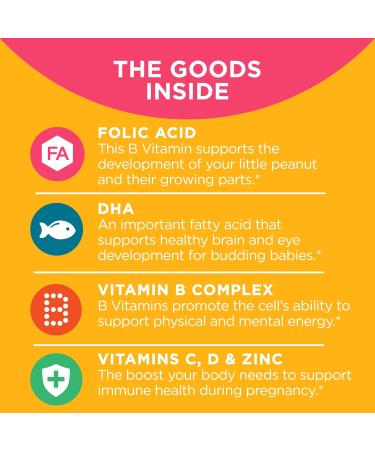 OLLY Ultra Strength Prenatal Multivitamin Softgels Supports Healthy Growth Brain Development & The Essential Prenatal Gummy Multivitamin 30 Day Supply (Gummies) Sweet Folic Acid - Buy Online on GoSupps.com