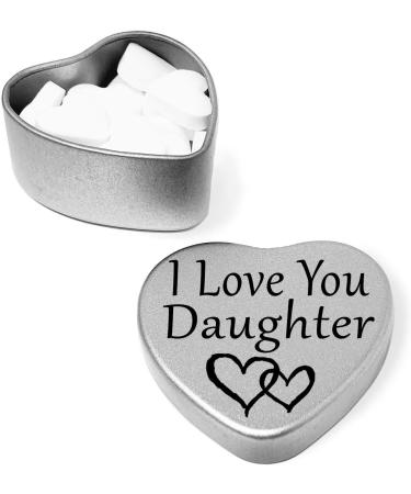 Perfect Way To Say I Love You. Beautiful Mini Silver Heart Tin With Sweets Present to say I Love You. Tin size 45mm x 45mm x20mm. (Daughter) - Buy Online on GoSupps.com