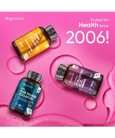 Triple Strength Hyaluronic Acid Supplement 600mg (500-700 KDA) - 120 Vegan Capsules - 4 Month Supply - Skin, Hair & Joint Support - Buy Online on GoSupps.com