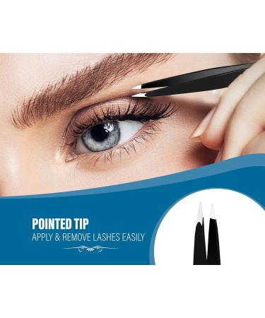 MAXEQUIP 4Pcs Professional Stainless Steel Tweezers Set for Ingrown Hair - Facial Tweezers for Men and Women - Buy Online on GoSupps.com
