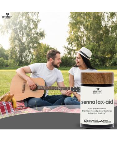 AKSHAR Ayurveda - Senna Lax Aid Herbal Constipation Relief & Laxative - Natural Bloating, Gas, Indigestion & Constipation Supplement - Vegan Cruelty Free (60 Count) - Buy Online on GoSupps.com