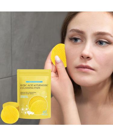 40 Turmeric Kojic Pads Turmeric Kojic-Acid Pads Turmeric Kojic Cleansing Pads Hydrating & Moisturizing Kojic-Acid Turmeric Cleansing Sponges Facial Sponges for Cleansing - Buy Online on GoSupps.com
