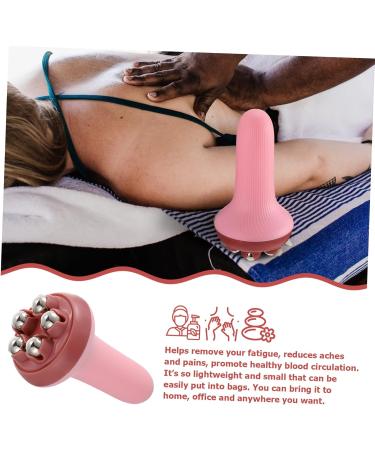 Minkissy 2-Piece Massage Roller Set | Body & Face Derma Roller Massager | Deep Pink Leg & Hand Hold Massagers | International Shipping Available - Buy Online on GoSupps.com