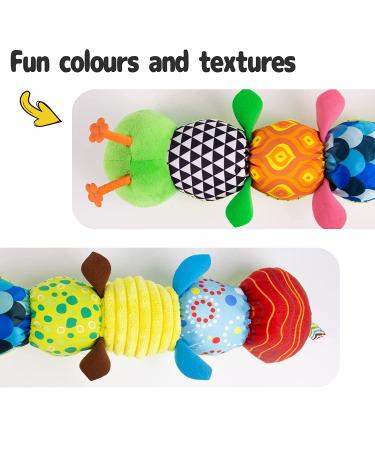 Sumobaby Infant Caterpillar Green Musical Stuffed Animal Toy | Multi-Sensory Crinkle, Rattle & Textures | Tummy Time Newborn 0-12 Months Boys & Girls - Buy Online on GoSupps.com