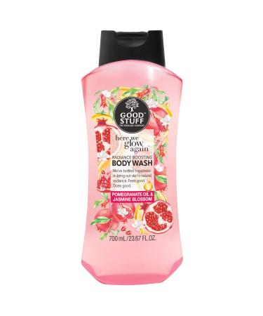 Good Stuff Here We Glow Again Radiance Boosting Body Wash - 23.7 Fl.Oz/ 700 ml. Infused with a sparkling jasmine blossom fragrance.
