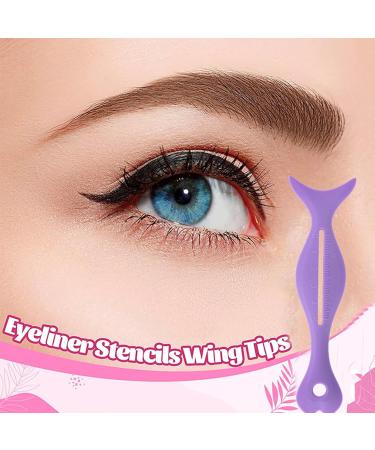 Silicone Makeup Stencil - Silicone Eyes Wing Eyeliner Stencils Tool | Lightweight Soft Portable Makeup Stencil for Girls Women Teens Females Purple - Buy Online on GoSupps.com
