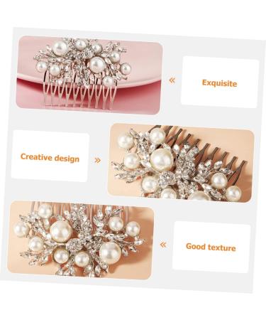 TOVINANNA Bridal Comb Bride Pearls Hair Comb Bridal Hair Comb Bridesmaid Hair Comb Bride Hair Comb Wedding Hair Accessory Rhinestone Hair Comb Wedding Hair Comb - Buy Online on GoSupps.com