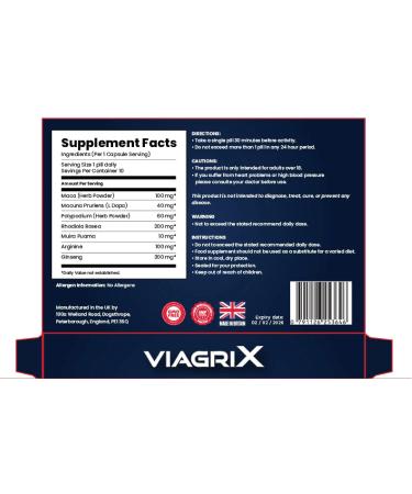VIDAGRX | Fast Action | 10 Tablets | Ginseng | Manufactured in The UK - Buy Online on GoSupps.com