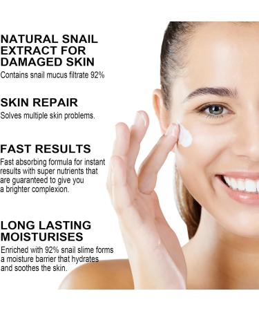 Snail Face Cream Snail Collagen Lifting & Firming Cream All in One Cream Powerful Facial Moisturize Korean Skin Care Smooth Skin & Hydrating For Dry - Buy Online on GoSupps.com