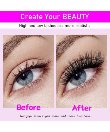 Premium 50D 0.07 D Curl Faux Mink Lash Clusters - Wispy Individual Eyelash Extensions 14-18mm Tray for DIY Glamour - Buy Online on GoSupps.com