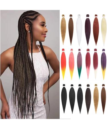 Hair Piece Pre-stretched Long Braided Hair 26-inch Crochet Braided Hair Synthetic African Ombre Giant Braided Hair For Women(FR-8) - Buy Online on GoSupps.com