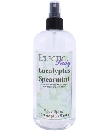 Eclectic Lady Eucalyptus Spearmint Moisturizing Body Spray Original Strength Spear Mint Fragrances Handcrafted in USA Paraben-Free Phthalate-Free Fragrance (16 oz) Regular Strength 16 Fluid Ounces