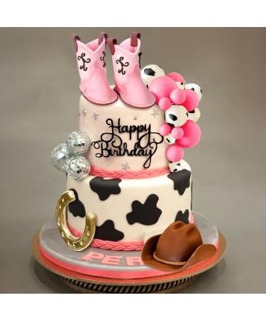 JeVenis 14 PCs Cowgirl Cake Topper Western Cake Decorations Cowgirl Baby Shower Cowboy Hat Birthday Cake Topper Pink Balls Cake Topper Cow Balls Cake Topper Colour1 - Buy Online on GoSupps.com